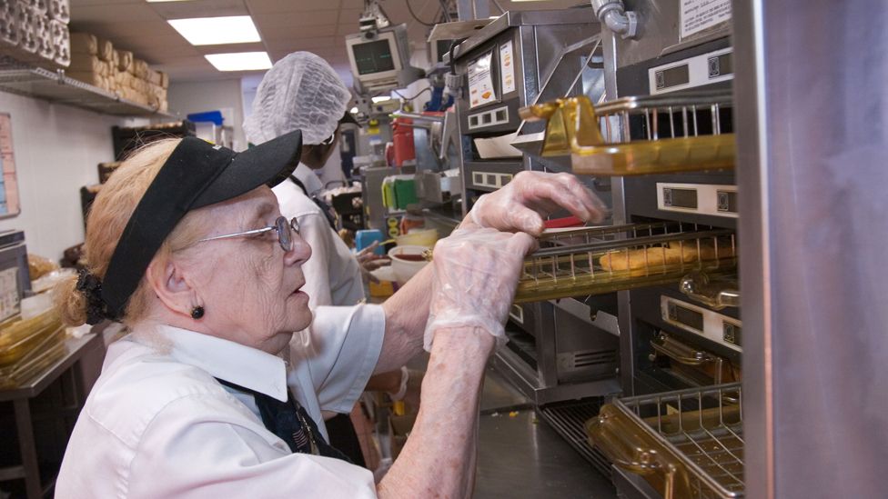 An 80-year-old worker at McDonalds restaurant in Michigan
