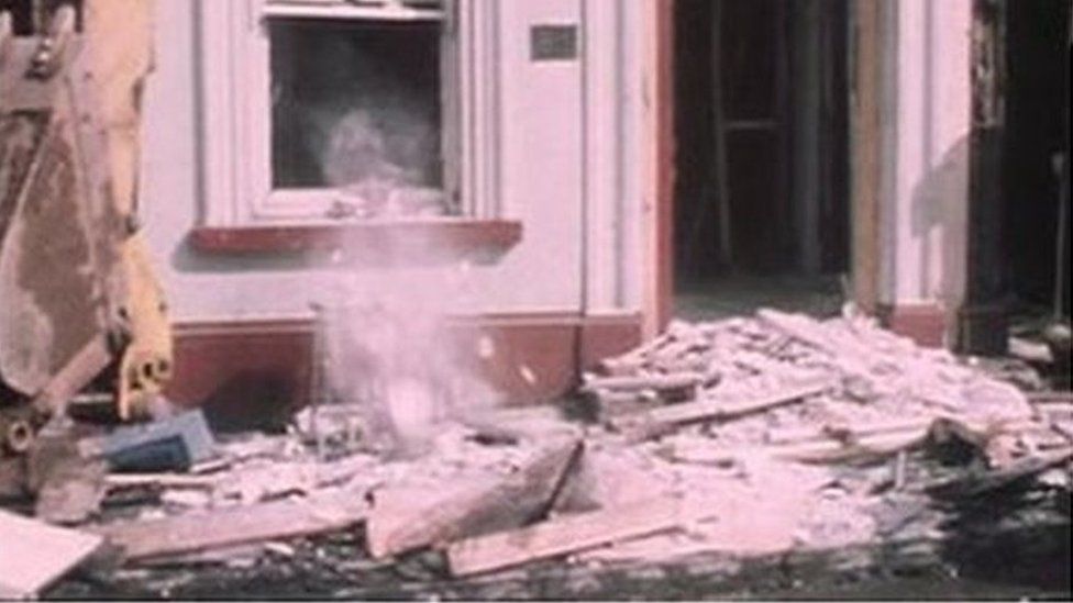 Damage caused by the Coleraine bomb, June 1973