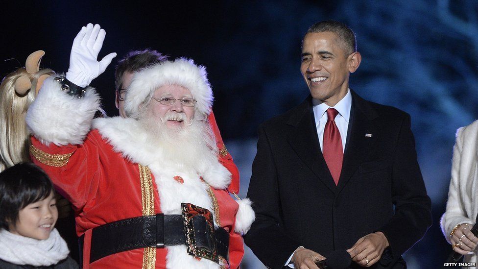 Santa Claus and Barack Obama