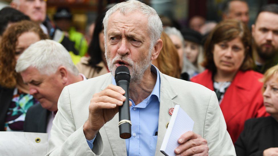 Jeremy Corbyn speaking in Scotland