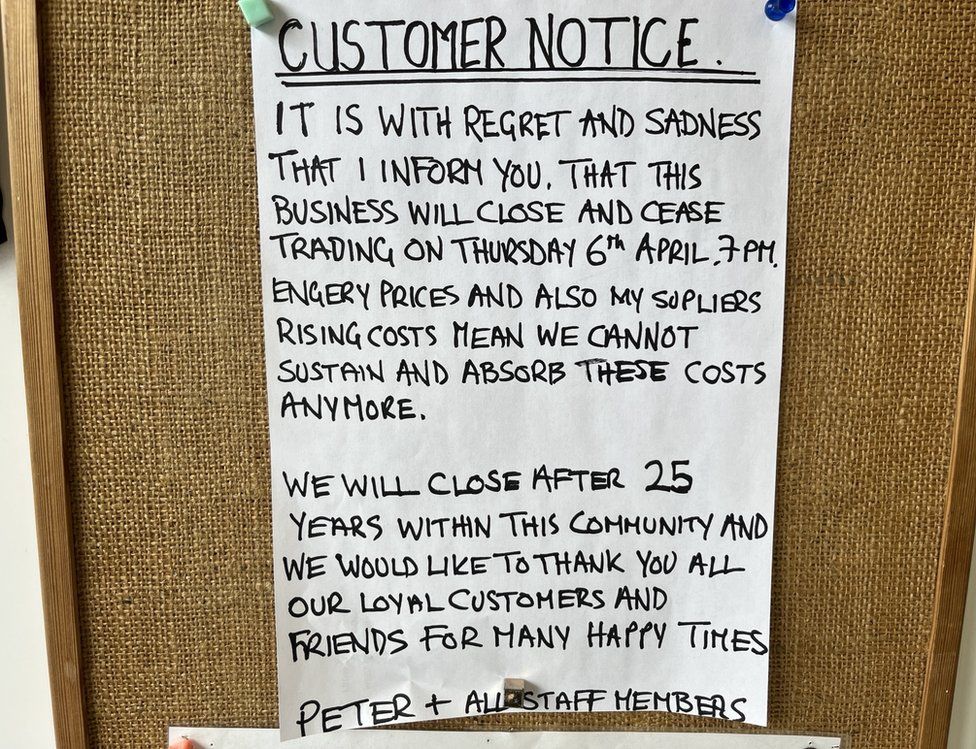 Note to customers at Jack Spratt's