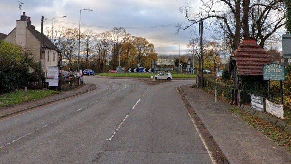 A5 Staffordshire van crash leaves man seriously hurt BBC News
