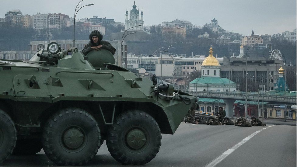 Members of the Ukrainian National Guard in Kyiv