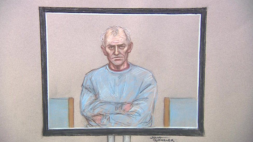 Court sketch of Barry Bennell