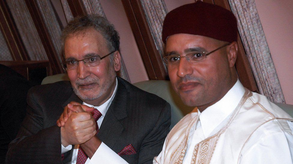 Megrahi was met on his return to Libya by Muammar Gaddafi's son Seif al-Islam