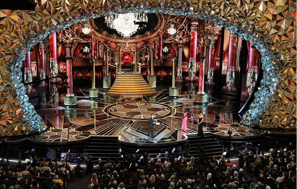 The Oscars ceremony stage