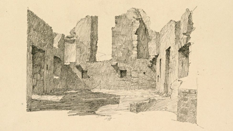 Sketch of Peel Castle