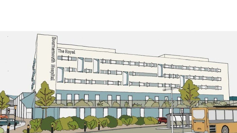 Artist's impression of new hospital building