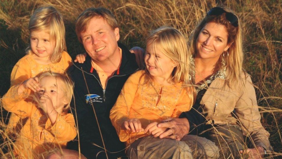 Dutch Crown Princess Amalia is seen with her parents King Willem-Alexander and Queen Maxima, and sisters Princesses Alexia and Ariane, in this undated handout photo provided by the Royal House.
