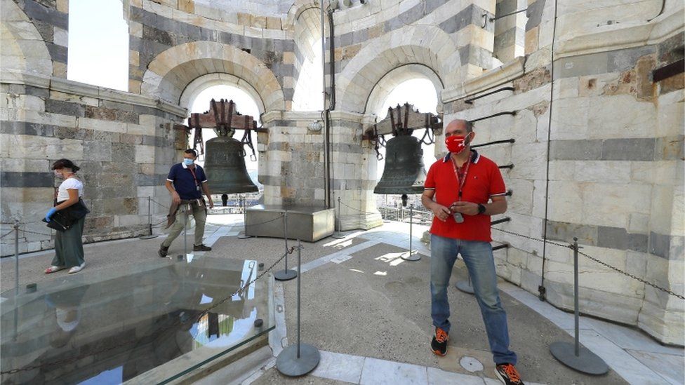 Coronavirus Italy's Tower of Pisa reopens after three months shut