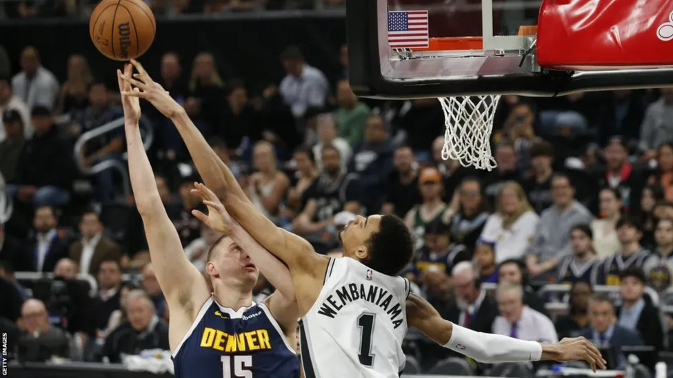 Denver Nuggets Shine Behind Nikola Jokic, Defeat San Antonio Spurs Led by Victor Wembanyama in NBA Clash.