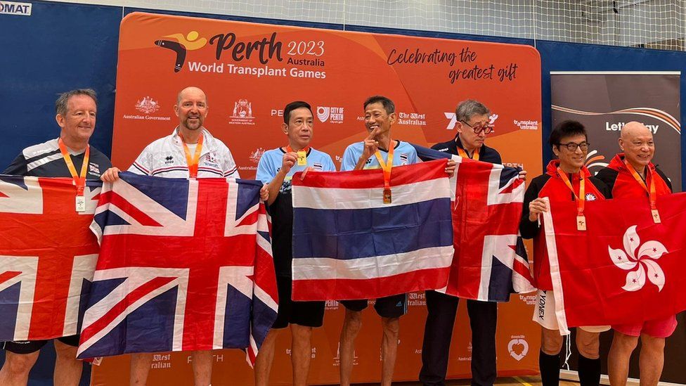 Andy Taylor won a silver medal at the World Transplant Games