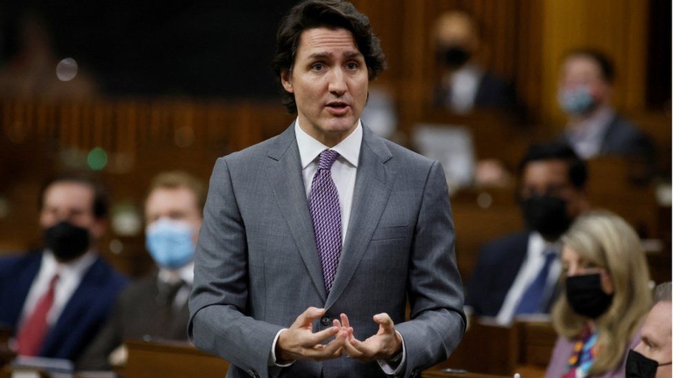 Trudeau speaks in parliament