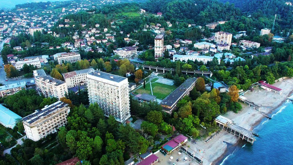 Luftaufnahme von Suchumi, Abchasien