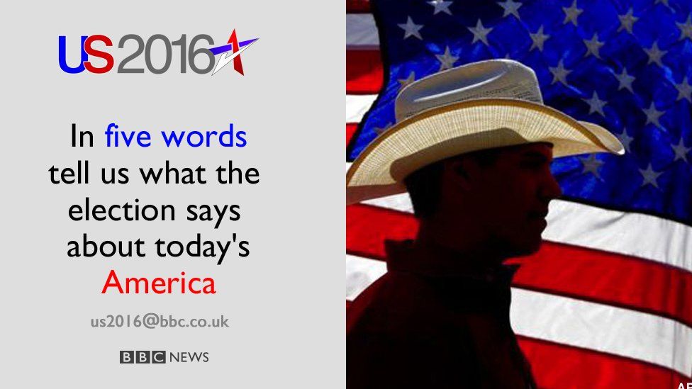 In five words tell us what the election says about today's America