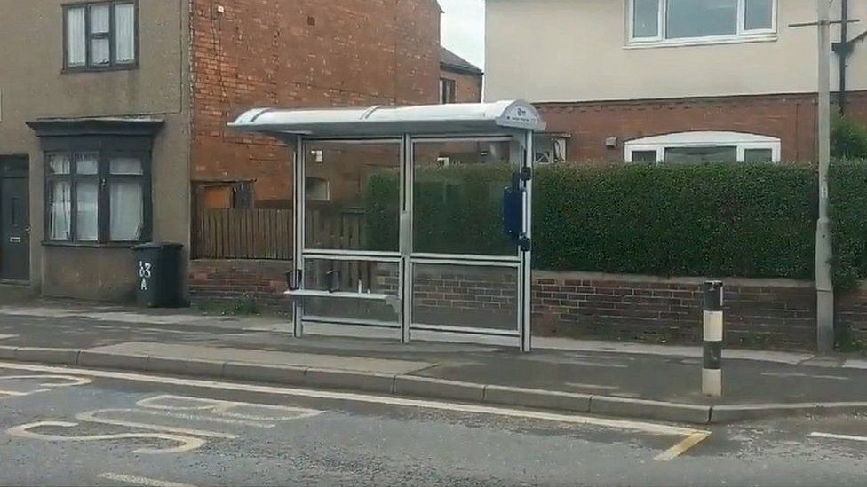 Bus shelter built on road with no bus service BBC News
