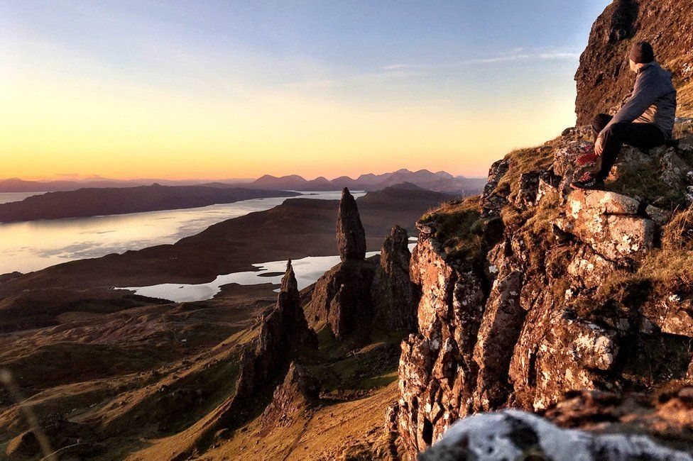 Attached is a photo I took up at The Old Man of Storr, Isle of Skye yesterday morning. Set off from home at 6am and was at my vantage point at 7am watching the colours change. Not a soul in sight!