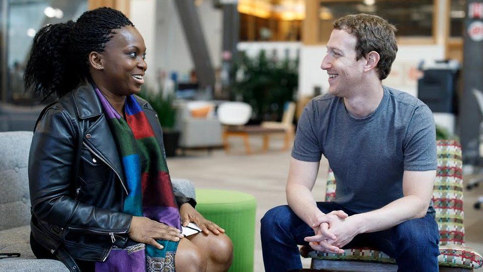 Lola Omolola and Mark Zuckerberg
