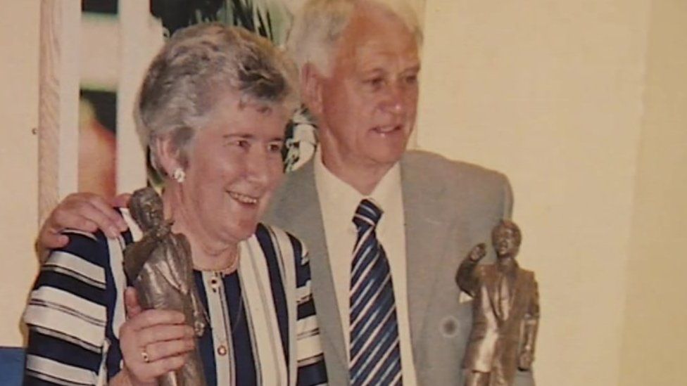 Ms Godbold with Sir Bobby Robson