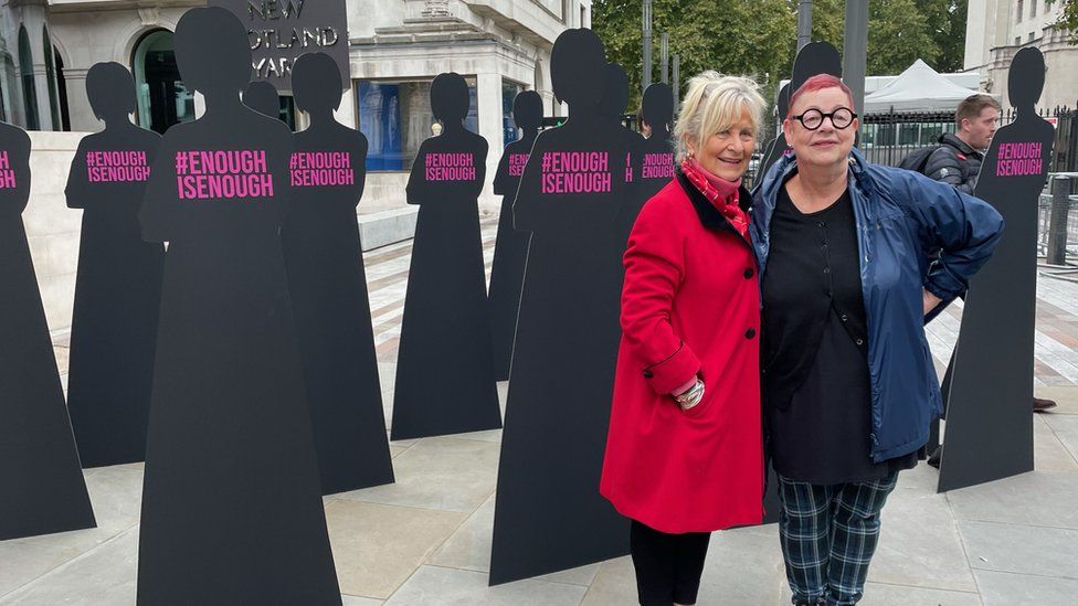 The comedian Jo Brand and Labour peer Baroness Helena Kennedy QC
