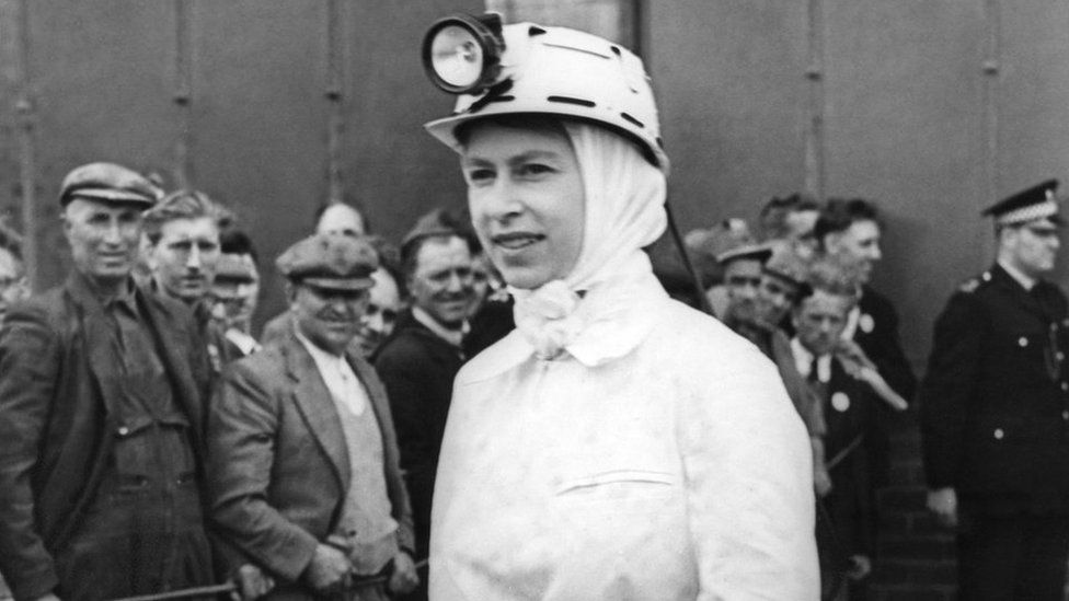 During her visit to Rothes Colliery, Fifeshire