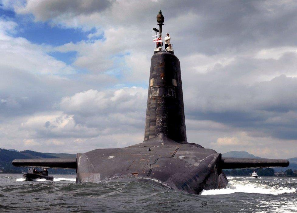 The work was planned to complete before the first operational Trident patrol. Pictured is HMS Vanguard which successfully conducted the mission.