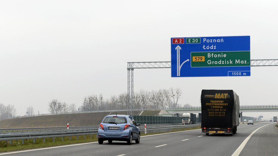 A motorway in Poland