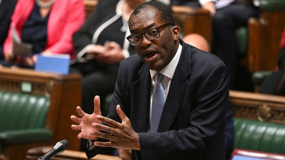 Kwasi Kwarteng speaks during the government's Growth Plan statement at the House of Commons