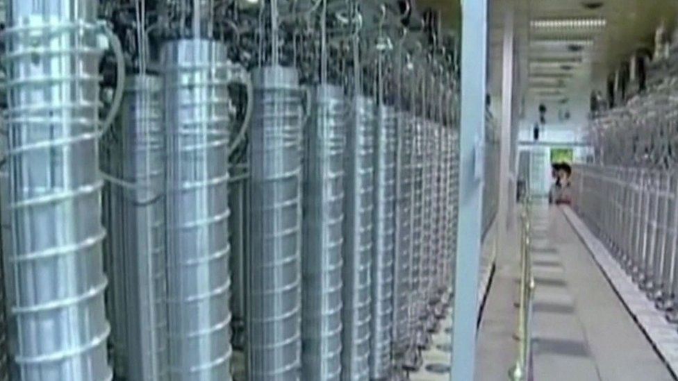 Banks of centrifuges at Iran's Natanz nuclear plant