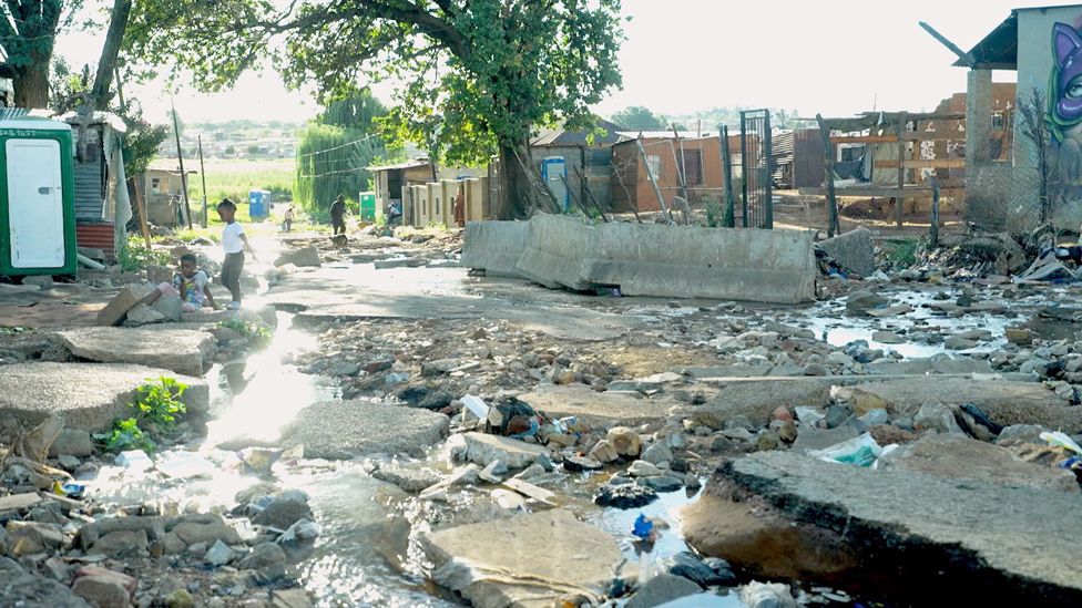 A street scene in Kliptown, South Africa - 2024