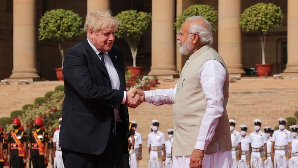 Boris Johnson and Narendra Modi