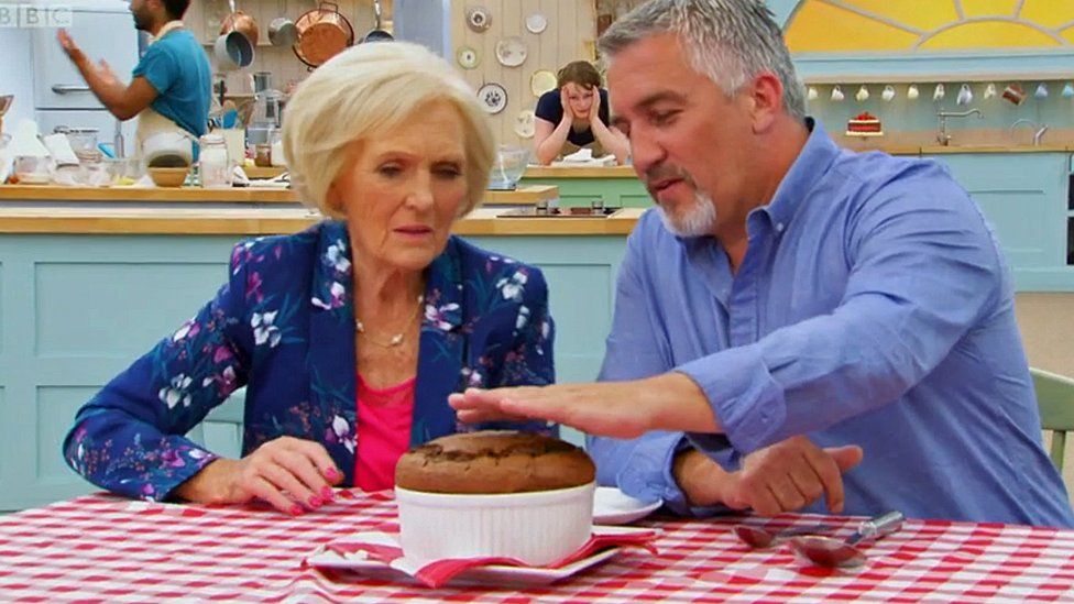 Mary Berry and Paul Hollywood on Great British Bake Off