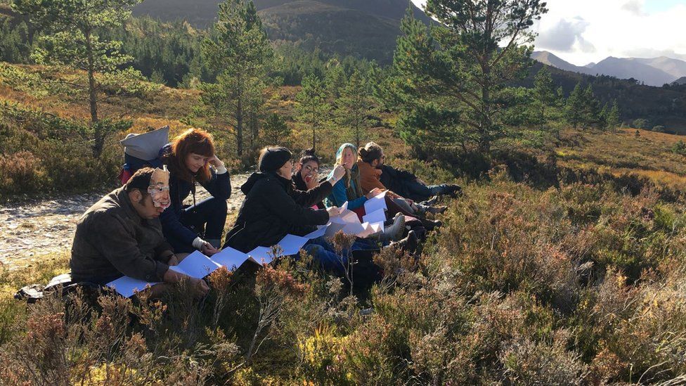 Illuminating the Wilderness found Project Art Works on location in Glen Affric, Scotland