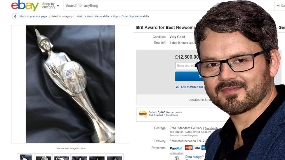 S Club 7's Paul puts Brit award back on eBay after bidder doesn't pay