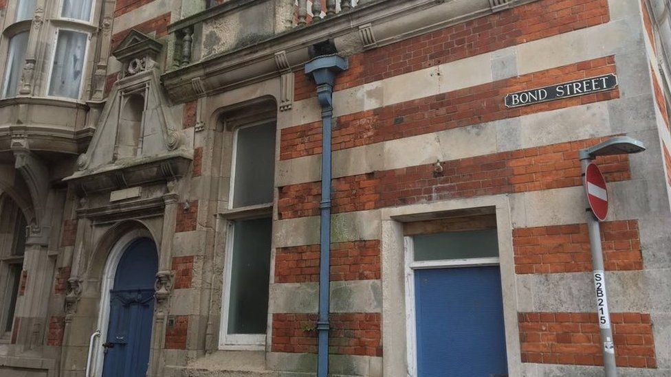 Closed public toilets on Bond Street in Weymouth