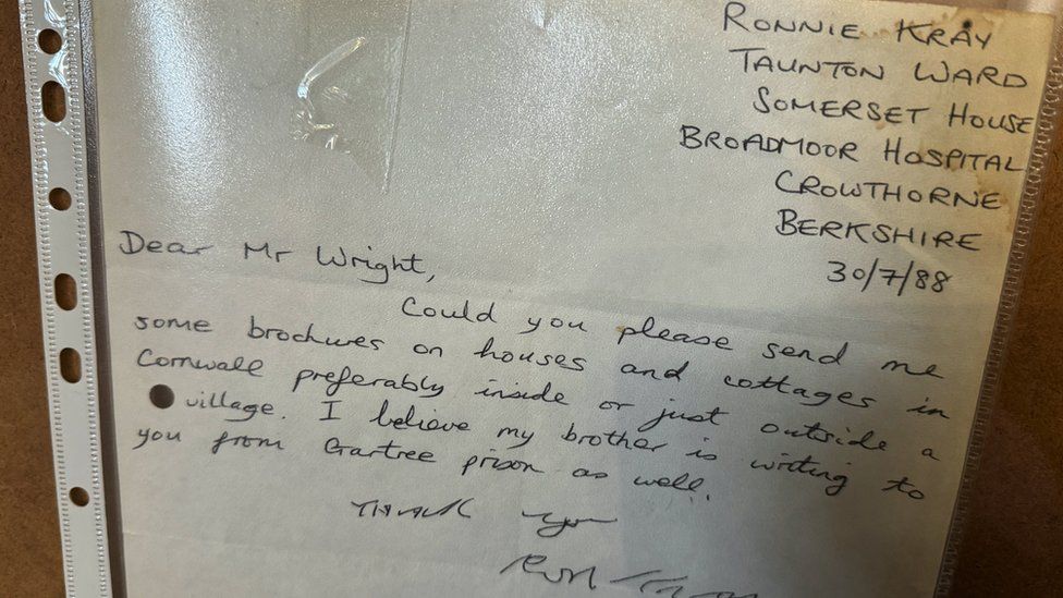 Letter written by Ronnie Kray