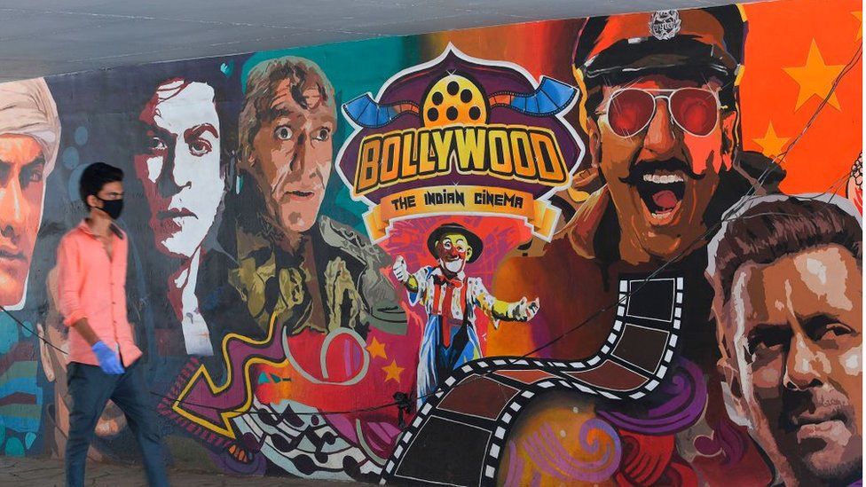 Bollywood mural in Mumbai