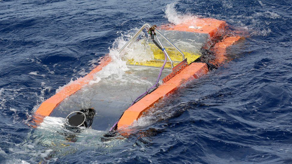 Underwater search equipment is lowered into the southern Indian Ocean (file image)