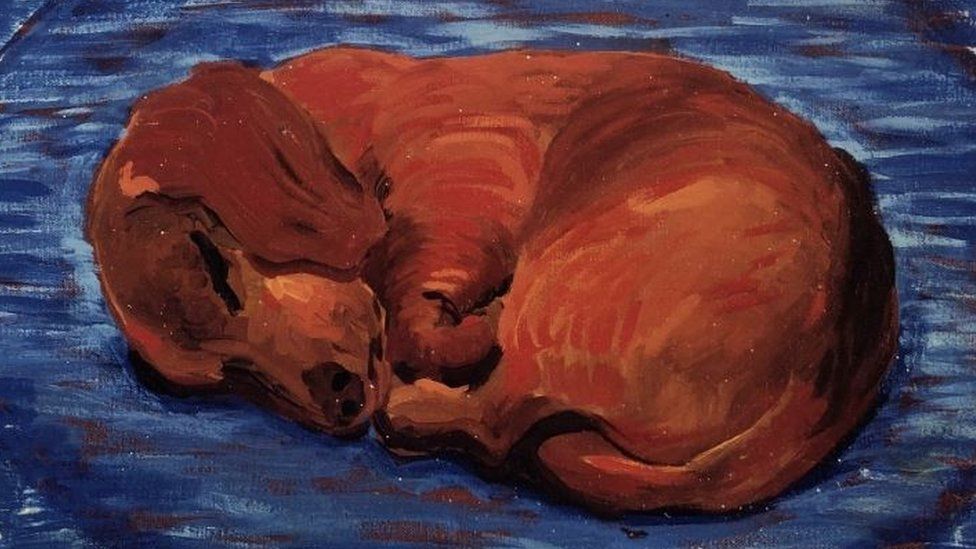 David Hockney (British, b. 1937), Little Stanley Sleeping, 1987