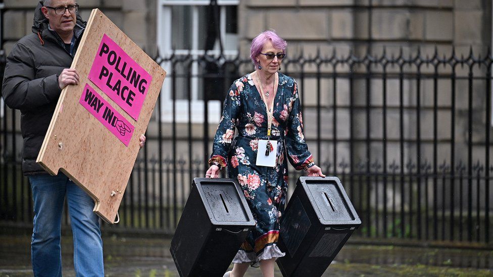 ballot boxes