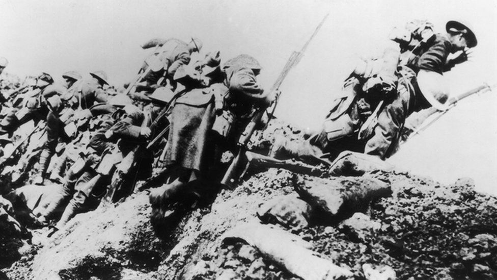 British troops during the Battle of the Somme
