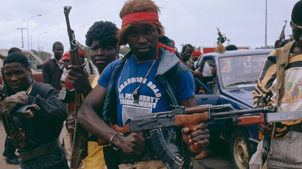 Liberian rebel fighters