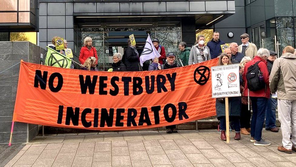 Westbury incinerator protesters