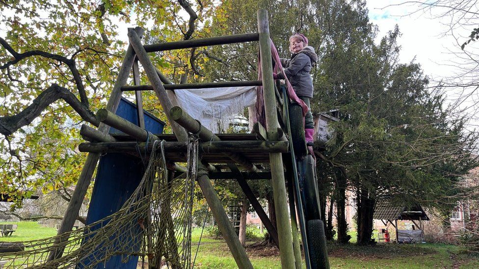 climbing frame in the grounds