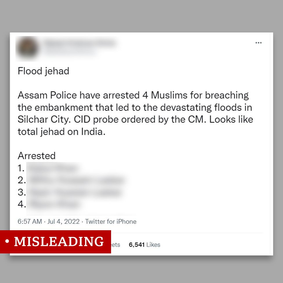 ASSAM : Muslims Falsely Accused of Waging ‘Flood Jihad’ (bbc.com)