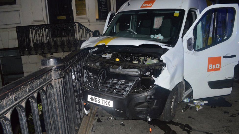 The van used in the London Bridge attack