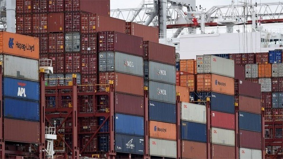 Uk Trade Deficit Shrinks In July Bbc News 7884