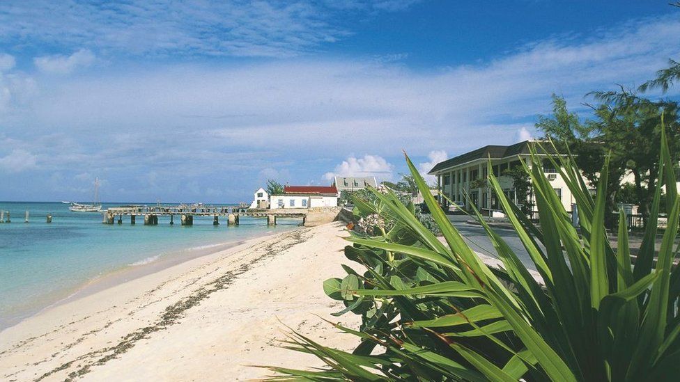 The beach at Cockburn Town, Grand Turk Island, Turks and Caicos,