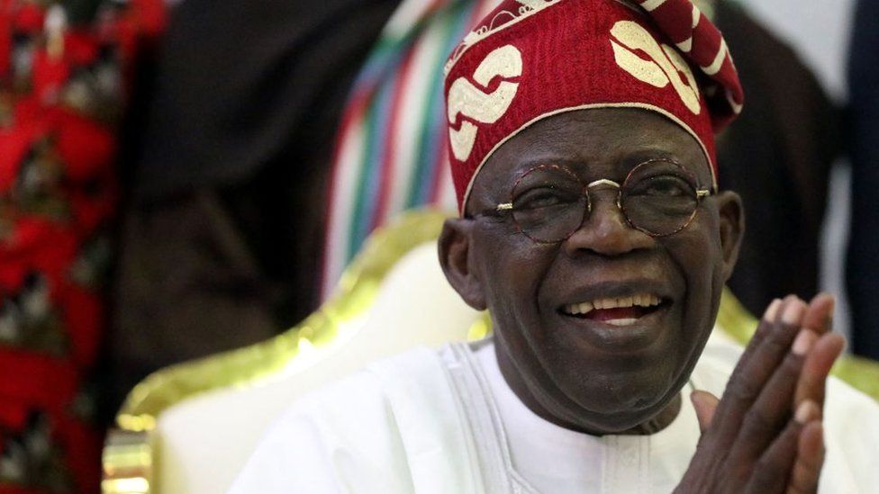 El candidato presidencial del partido nigeriano All Progressive Congress (APC), Bola Ahmed Tinubu