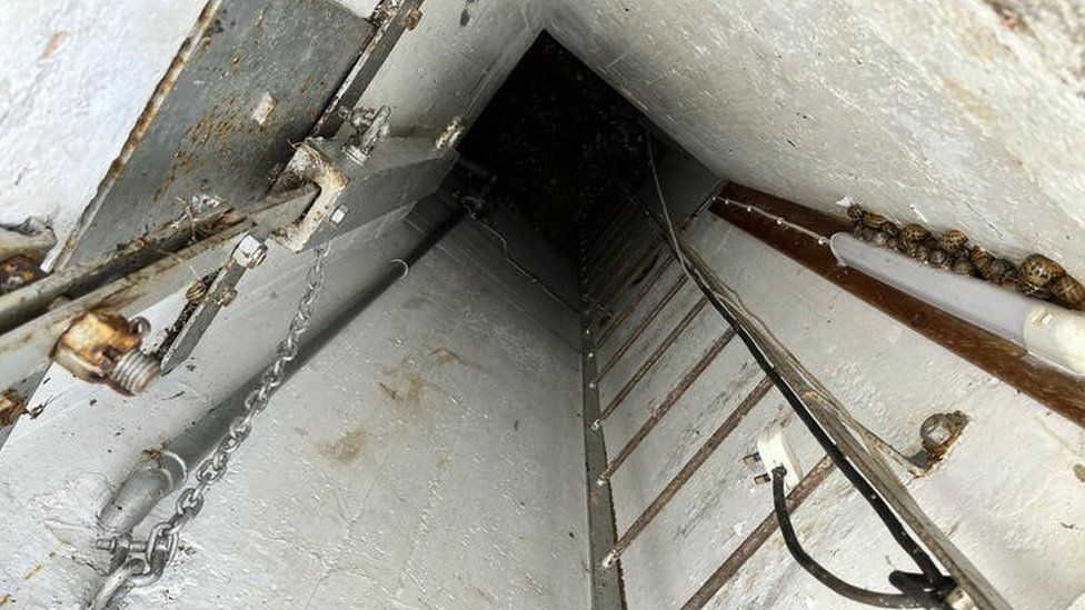 Shaft access to underground bunker